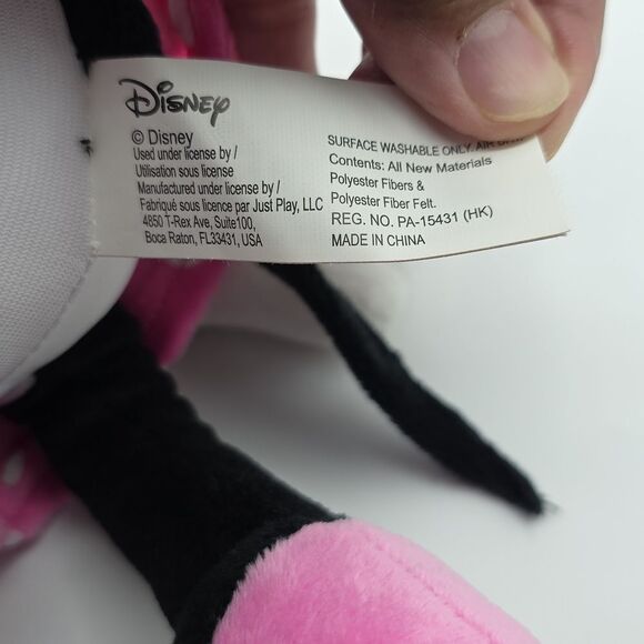 Disney Minnie Mouse Plush Pink Polka Dot Dress Interactive Press Hand 10” - Picture 16 of 17